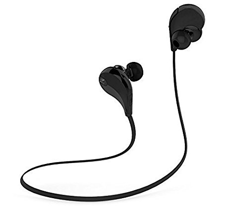 Wireless Bluetooth Headphones with built in microphone; compatible with Apple Watch, iPhone, iPod, Samsung Galaxy, HTC, and other IOS and Android devices (black)...