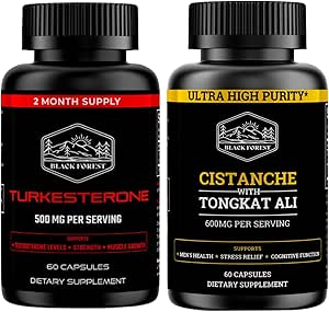 Black Forest Supplemets Starter Pack Bundle. 1 X Turkesterone   1 X Cistanche (TESTO PACK)