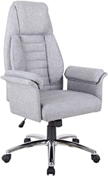 HOMCOM Fauteuil de Bureau Ergonomique Hauteur réglable roulettes pivotantes 69 x 68 x 126 cm Gris