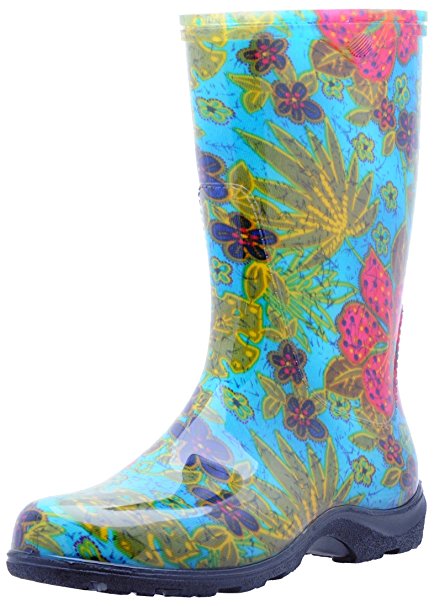Sloggers  Women's Waterproof Rain and Garden Boot with Comfort Insole, Midsummer Blue, Size 9, Style 5002BL09