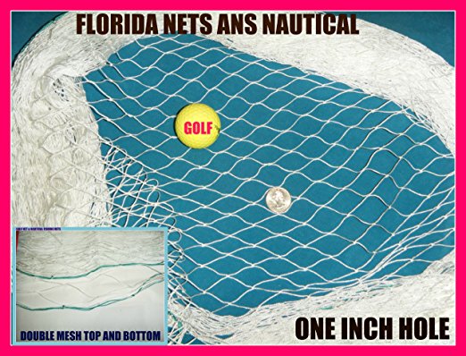6 X 25 Fish, Fishing Net for Golf Backstop, Hockey, Sports, Soccer