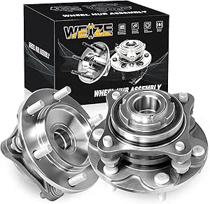 WEIZE 2WD 2 Front Wheel Bearings and Hubs Assembly 950-004 515040, Fit for Toyota Tacoma 05-19/ 4Runner 03-16/ FJ Cruiser 07-09/ Hilux 05-17, 6 Lugs w/ABS