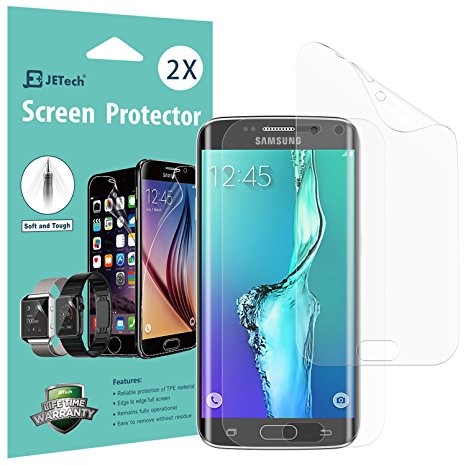 Galaxy S6 Edge Plus Screen Protector, [Full Coverage], JETech SOFTOUGH 2-Pack TPE Ultra HD Screen Protector Film for Samsung Galaxy S6 Edge Plus - 1002