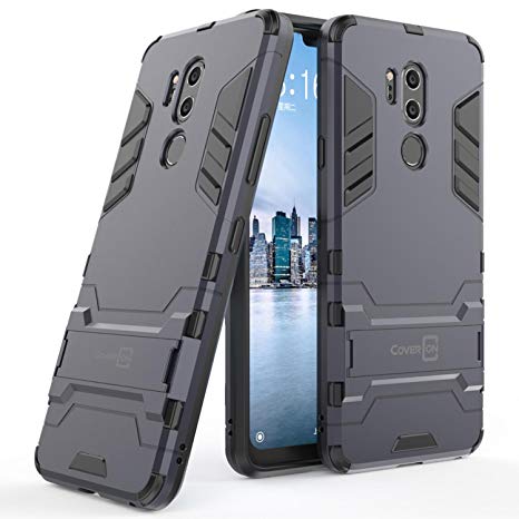 CoverON Shadow Armor Series LG G7 ThinQ Case with Kickstand Protective Hybrid Phone Cover in a Matte Finish - Navy