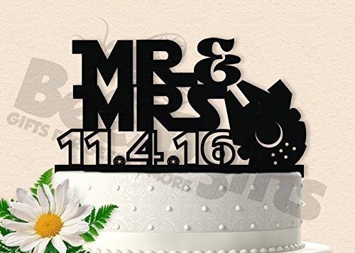 Star Wars Wedding Cake Topper Inspired with Millennium Falcon and Date