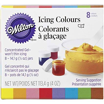 Wilton 8 Colour Icing Gel Set, 14.1g (0.5oz) jars