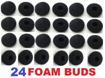 24 Pack Foam Earbud Earpad Ear Bud Pad Replacement Sponge Covers for Earphone, MP3 MP4 Ipod Iphone Itouch Ipad Headsets. Gadgetbrat TM-USA