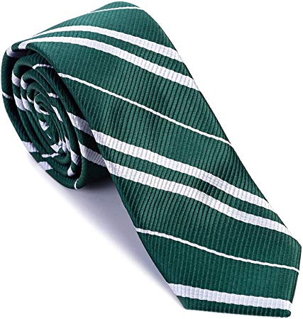 Striped Tie for Cosplay Party Costume Necktie Accessories for Halloween Christmas Birthday Party - Green