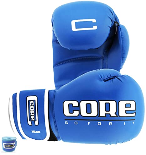 Core Boxing Gloves with Free Hand wrap Adult Sparring Training Boxing Gloves Pro Punching Heavy Bags mitt UFC MMA Muay Thai for Men & Women Fight Boxing Gloves and Kickboxing