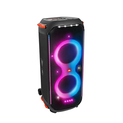 JBL PartyBox 710 Bluetooth Party Speaker with Dynamic Music Synced Flashing Club Pattern Lightshow,JBL Pro Sound, Splashproof,JBL PartyBox App Personalisation,Guitar and Mic Input(800 Watt RMS, Black)