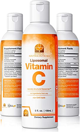 Liposomal Vitamin C Liquid Supplement - 1000mg Premium High Absorption Vitamin C - Easy to Take - No Stomach Upset - Premium Liposomal Vitamin C 1000mg - Made in USA - Mixes Easily with Liquid