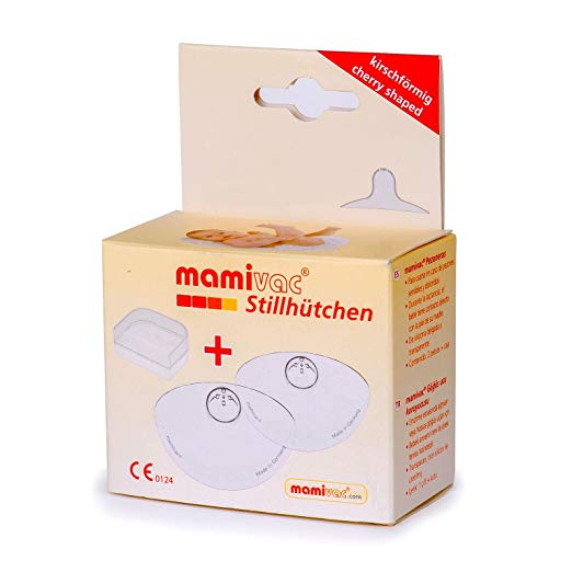 Mamivac Nipple Shield, Cherry Shaped, 2 Count (Small / 18mm), with Carrying Case – for Breastfeeding Latch Difficulties – Works Well w/ Spectra Baby USA Products - BPA/DEHP Free