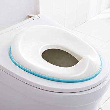 FORUP Potty Training Seat for Kids, Non Slip with Splash Guard, Fits Round or Oval Toilets, Includes Free Storage Hook (White)
