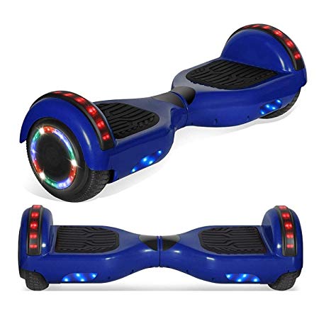TPS 6.5" Rechargable Hoverboard Electric Self Balancing Scooter with Speaker and LED Lights for Kids and Adults UL2272 Safety Certified
