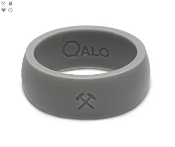 QALO- Silicone Rings For Men- Safe Wedding Band, Yoga, Crossfit Rubber Ring, Weight Lifting, Training, Exercise, Fitness, Firefighter, Police Officer, Medical Grade Silicone
