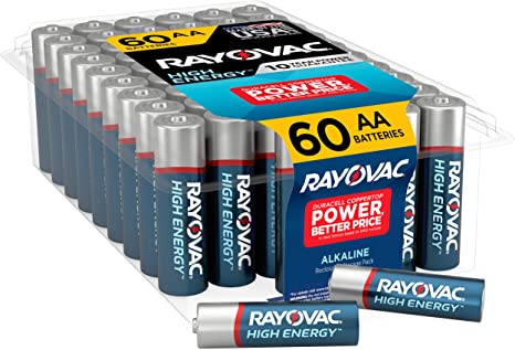 RAYOVAC Alkaline Batteries Reclosable Pro Pack (AA, 60-Pack)