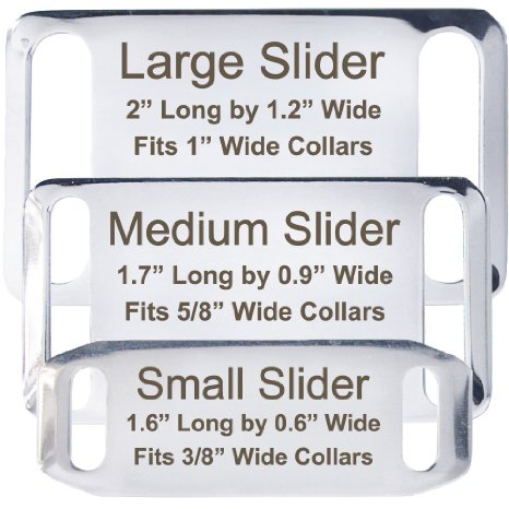 Slide-On Pet ID Tags - Strong And Durable Stainless Steel