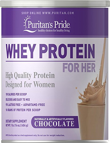 Puritan's Pride Whey Protein for Her Chocolate-1 lb Powder