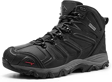 NORTIV 8 Men's Ankle High Waterproof Hiking Boots Outdoor Lightweight Shoes Trekking Trails Armadillo