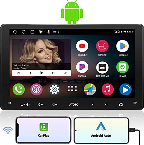 [9inch] ATOTO A6 PF A6G209PF Double-DIN Android Car Stereo, Wireless CarPlay & Android Auto, IPS Display, Dual Bluetooth, HD Rearview with LRV, 2G 32G