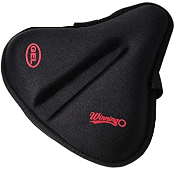 Winningo Exercise Gel Bicycle Saddle Cover Wide Cycling Seat Cushion for Wide Bike Saddle Large Bicycle Seat Pad