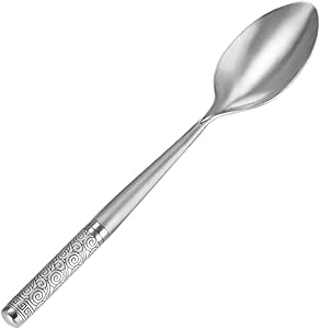 Sterling Silver Spoon, 999 Pure Silver Personalized Spoon for Home, Kitchen, Restaurant, Round Edge,Sterling Silver Flatware Gift