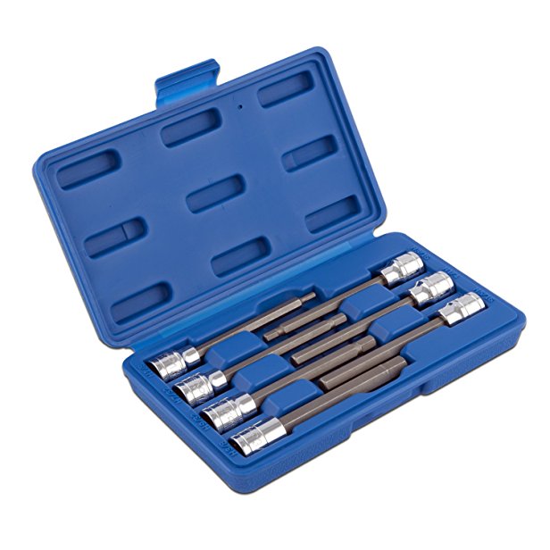 Neiko 7pc 3/8" Dr. Extra Long Hex Bit Socket SAE