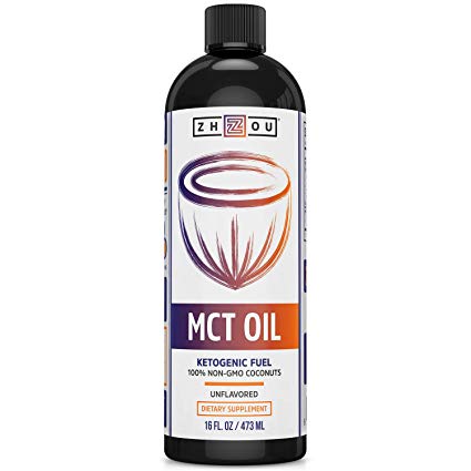 Zhou Nutrition Mct Oil Ketogenic Fuel, Quick Clean Energy for Body & Mind, 16 fl. oz.