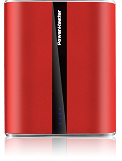 PowerMaster USB [Portable] 12,000mAh [Premium Power Bank] W/ [Dual USB Charging Ports] LED Flashlight Mobile Battery Charger- iPhone 7 Plus/7/6s Plus/6/Galaxy/HTC/Smart Android Windows Phone- Red