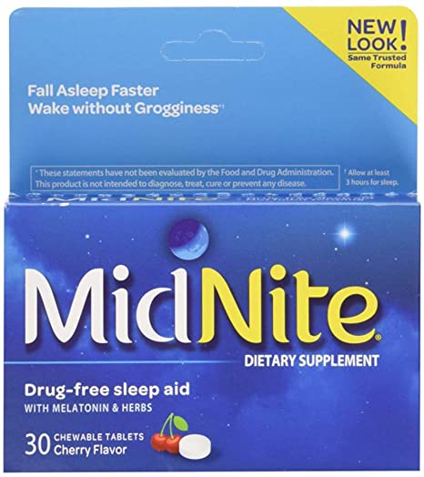 MidNite Natural Sleep Supplement, 30 Count Box