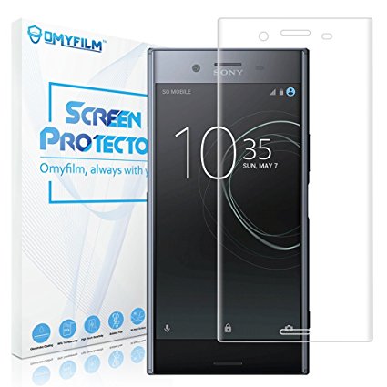 Xperia XZ Premium Screen Protector, OMYFILM Xperia XZ Premium Tempered Glass [Full Coverage] [Dust-free] 9H Hardness Glass Screen Protector for Sony XZ Premium (Clear)