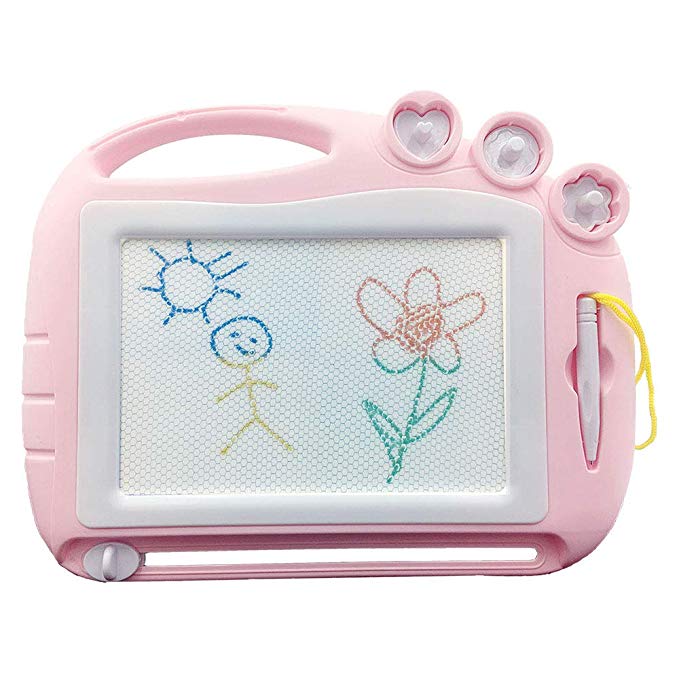 Magnetic Drawing Board Travel Size, Erasable Doodle Sketching Writing Pad Travel Games for Kids in Car, Early Education Learning Skill Development Toys for Kids Toddlers-Birthday Present Gifts