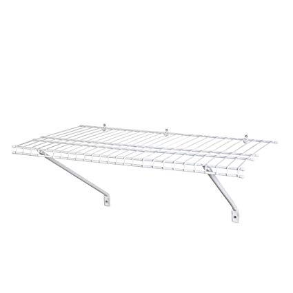 ClosetMaid 1021 Wire Shelf Kit, 2-Feet X 12-Inch, White (Renewed)