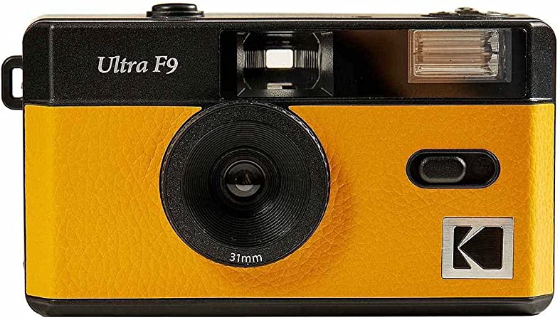 Kodak Ultra F9 35mm Film Camera Camera - Retro Style, Focus Free, Reusable, Built in Flash, Easy to Use (Kodak Yellow)