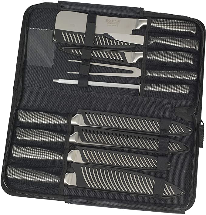 Ross Henery Professional 10 Piece Premium Stainless Steel Chef's Knife Set/Kitchen Knives in Case