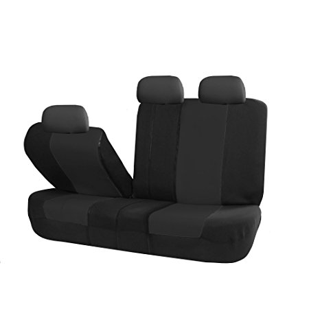 FH Group FB051BLACK013 Black Universal Split Bench Seat Cover (Allow Right and left 40/60 Split, 50/50 Split Fit Most of Vehicle)