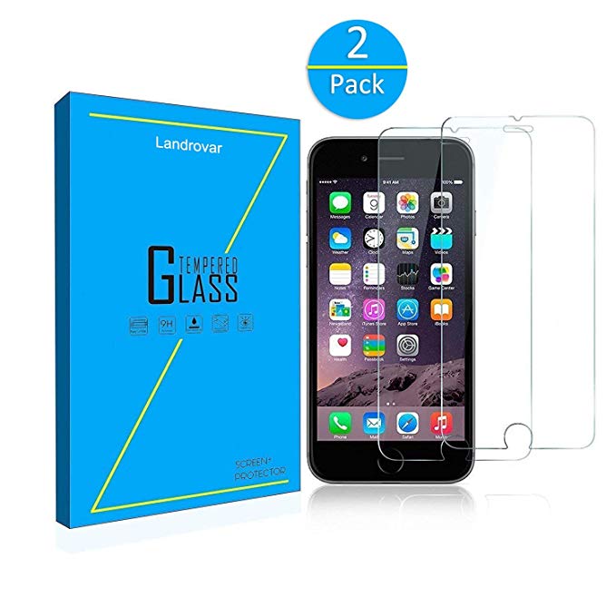 landrovar iPhone 7 8 Tempered Glass Screen Protector, 2Pack 9H Hardness 3D Touch Anti-Scratch Bubble Free,Transparent Screen Protector Glass Film for iPhone 7 8 (4.7 inch)