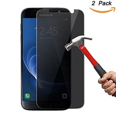 [2 Pack] iMoreGro Galaxy S8 Privacy Anti-Spy Glass Screen Protector, [ Tempered Glass ] [ Not Full Screen ] Ballistics 0.3mm 9H Hardness Featuring Anti-Scratch, Anti-Fingerprint, Bubble Free