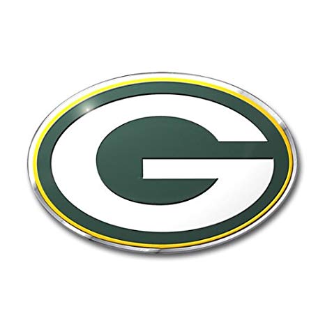 Green Bay Packers Colored Aluminum Car Auto Emblem