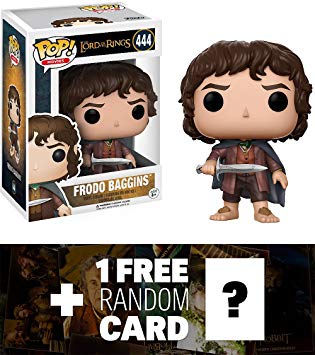 Frodo Baggins: Funko POP! Movies x Lord of the Rings Vinyl Figure   1 FREE Official Hobbit Trading Card Bundle (13551)