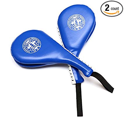 VRSS Pack of 2 Taekwondo Durable Kick Pad Target Kickboxing Practising Training (Blue)