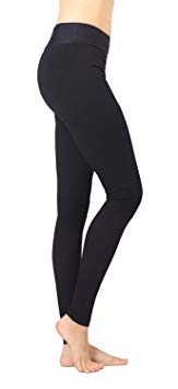 Extra Firm Footless Graduated Compression Microfiber Leggings Opaque Pants (20-30 mmHg) with Control Top (Large)