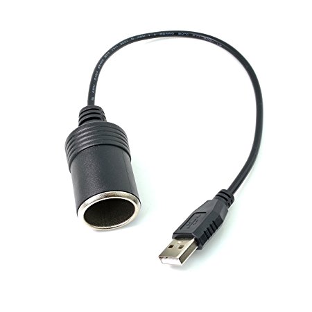 ARECORD USB A Male to 5V Car Cigarette Lighter Socket Female Converter - Best Parking Monitoring Installation for Car Dash Cam