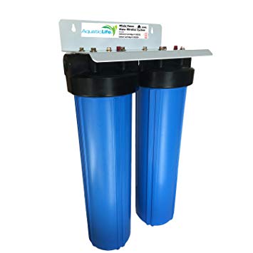 Aquatic Life Two-Stage 20" x 4.5" Whole House Water Filtration System, 3/4" NPT