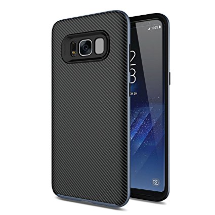 Olixar X-Duo [Two-Layered Protection] Neo Hybrid Samsung Galaxy S8 Carbon Fibre Case (Grey)