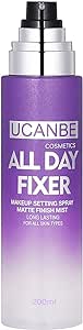 UCANBE Makeup Setting Spray - Matte Finishing Spray Long Lasting Face Mist, Oil Control Lightweight Hydrate Make Up Spray, 6.7 Fl Oz