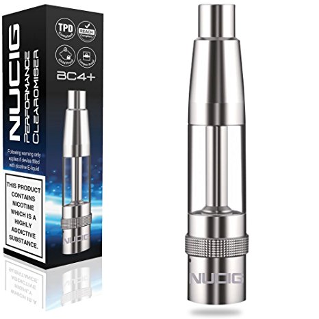 NUCIG® Protank PLUS Clearomiser Atomiser for Ego | 510 series | Clearomizer | Electric Cigarette | Ecigarette | Eliquid (Clear Glass)