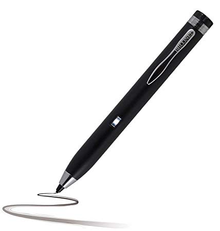 Navitech Broonel Black Fine Point Digital Active Stylus Pen For The Dell XPS 15 2in1