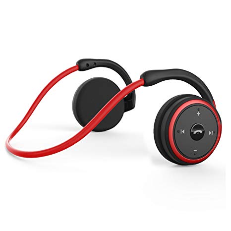 Over Ear Sport Headphones, Small Bluetooth Headphones Behind The Head, Sports Wireless Headset with Built in Microphone and Crystal-Clear Sound, Fold-able and Carried in The Purse, and 12-Hour Battery
