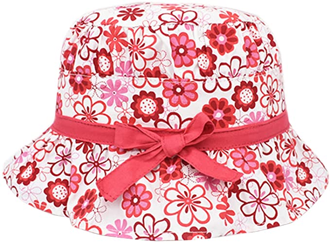 Adorable Baby Girls Floppy Hat Floral Embroidered Hollow Wide Brim SPF 50  Hat